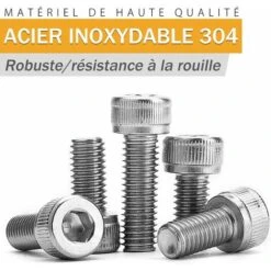1110PCS M3 Vis Coffret En 304 Acier Inoxydable Vis à Tête Hexagonale Bouchon Socket Tête Boulons Vis Avec écrous Et Rondelles -Fischer Boutique 91854043 3