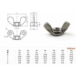 Écrou à Oreilles M10 Écrou Fileté En Acier Inoxydable 304 Écrou Torsadé à La Main (lot De 20) WHWY -Fischer Boutique 92191234 5