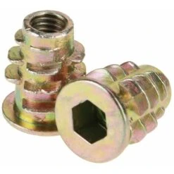 50 Pièces M5 13mm En Alliage De Zinc Tête D'entraînement Hexagonale écrous De Meubles Filetés Pour Insert En Bois Inserts D'écrou Incorporer Des Pièces -Fischer Boutique 92680126 4