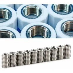 10 Pièces M4 X 0.7mm Filetage Femelle M6 X 1mm Filetage Mâle Inserts écrou Réducteur En Acier Inoxydable Pour Ordinateurs Lampes Moules équipement Mécanique -Fischer Boutique 92680240 4