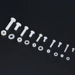 150pcs Coffret De Vis Boulons Écrous Noix Rondelles Assortiment Kit En Nylon Blanc M2 M2.5 M3 M4 M5 -Fischer Boutique 92680241 3