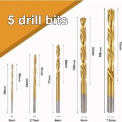 Lot De 10 Extracteurs De Vis, Forets Hélicoïdaux, Mèches Impériales, En Acier Au Carbone, Perceuse à Vis Et Extracteur, Outils De Retrait De Porte-boulons Dans Un Boîtier En Fer Suspendu. -Fischer Boutique 93314278 4