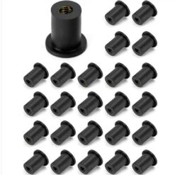 Écrous De Puits En Caoutchouc, 25 Pièces D'écrous D'expansion à Insert En Laiton M5