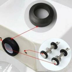 De 2 Boulons De Réservoir De Chasse D'eau En Acier Inoxydable, Fixation Universelle Pour Cuvette De WC Facile à Installer 10 De 2 Boulons De Réservoir De Chasse D'eau En Acier Inoxydable, Fixation Universelle Pour Cuvette De WC Facile à Installer -Fischer Boutique 93951258 4