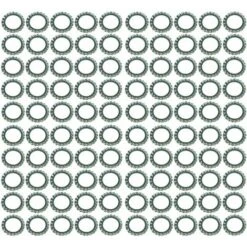 100x Rondelle évantail Plate à Denture Extérieure Rondelle Frein Dentelée En Acier Zingué DIN 6798 Forme A Dent Blocage Fixation Vis Boulon Quincaillerie Electricité, M4x8x0,5mm