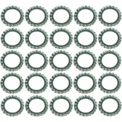 25x Rondelle évantail Plate à Denture Extérieure Rondelle Frein Dentelée En Acier Zingué DIN 6798 Forme A Dent Blocage Fixation Vis Bulon Quincaillerie Electricité, M16x26x1,2mm