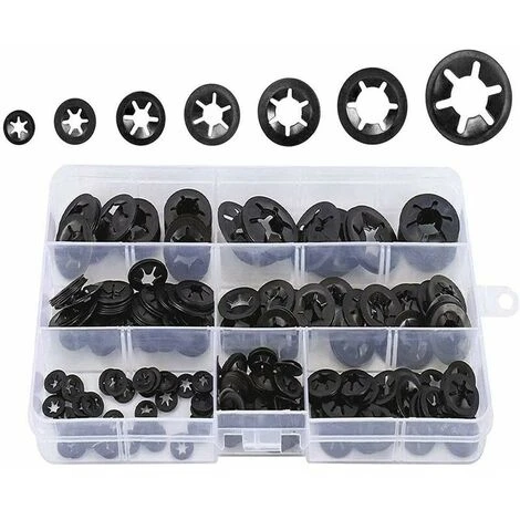 Rondelles, 340 Pièces Rondelles De Verrouillage à Vitesse Rapide, Finition Oxyde Noir Fixation Rapide Clips De Vitesse Kit D'Asortiment (M3 / M4 / M5 / M6 / M8 / M10 / M12) 3 Rondelles, 340 Pièces Rondelles De Verrouillage à Vitesse Rapide, Finition Oxyde Noir Fixation Rapide Clips De Vitesse Kit D'Asortiment (M3 / M4 / M5 / M6 / M8 / M10 / M12)