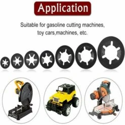 Rondelles, 340 Pièces Rondelles De Verrouillage à Vitesse Rapide, Finition Oxyde Noir Fixation Rapide Clips De Vitesse Kit D'Asortiment (M3 / M4 / M5 / M6 / M8 / M10 / M12) 10 Rondelles, 340 Pièces Rondelles De Verrouillage à Vitesse Rapide, Finition Oxyde Noir Fixation Rapide Clips De Vitesse Kit D'Asortiment (M3 / M4 / M5 / M6 / M8 / M10 / M12) -Fischer Boutique 95134275 4