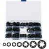 340pcs Starlock Rondelles, Rondelles De Verrouillage, Rondelles De Verrouillage, Vitesse Push Vitesse Clip Rondelles De Fixation - M3 / M4 / M5 / M6 / M8 / M10 / M12, Noir -Fischer Boutique 95231730 1