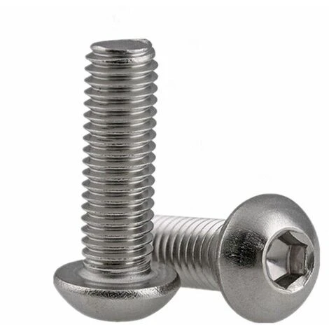 20PCS M420 A2 Bouton Hexagonal Intérieur En Acier Inoxydable / Dôme Vis Hexagonale 6 20PCS M420 A2 Bouton Hexagonal Intérieur En Acier Inoxydable / Dôme Vis Hexagonale – Image 4