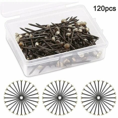 120 Pièces Clous épingles à Tête En Laiton Crochets Durcis Cintre épingles Murales 25mm 3 120 Pièces Clous épingles à Tête En Laiton Crochets Durcis Cintre épingles Murales 25mm