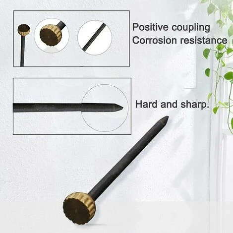 120 Pièces Clous épingles à Tête En Laiton Crochets Durcis Cintre épingles Murales 25mm 7 120 Pièces Clous épingles à Tête En Laiton Crochets Durcis Cintre épingles Murales 25mm – Image 5