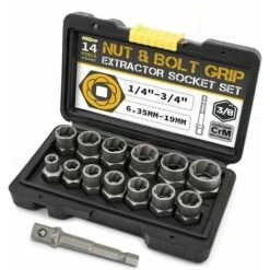 Outil De Retrait De Mauvais écrou De Vis Antivol Coulissante 14 Pièces