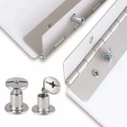 80 Pièces Rivet à Tête Plate, Rivets De Reliure En Acier Inoxydable, Chicago Reliure Vis, Pour Bricolage Cuir, Livre, Album Photo, Ceinture En Cuir H1 -Fischer Boutique 96462302 4