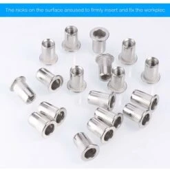 60 PCS M5/6/8 Acier Inoxydable 304 Rivet Écrou,Écrous à Sertir Rivet Écrou à Tête Plate Nutsert En Acier Écrou Outil Plat Tête Filetée Rivet Nutsert Ecrous De Rivet Insert Filetage Métrique H13 11 60 PCS M5/6/8 Acier Inoxydable 304 Rivet Écrou,Écrous à Sertir Rivet Écrou à Tête Plate Nutsert En Acier Écrou Outil Plat Tête Filetée Rivet Nutsert Ecrous De Rivet Insert Filetage Métrique H13 -Fischer Boutique 96462612 5