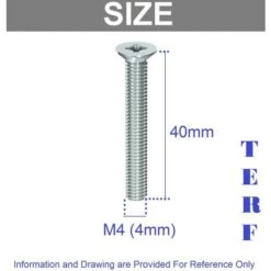 Lot De 25 Vis à Métaux à Tête Fraisée Pozi M4 (4 Mm) X 40 Mm Pozi à Double Tête Fraisée Plate (boulon) H266 -Fischer Boutique 96488258 3