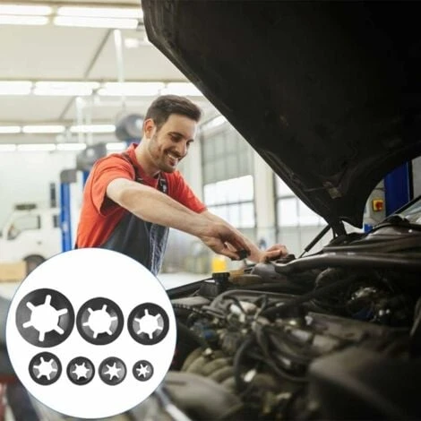 280 Pcs Rondelles De Blocage Rondelles De Verrouillage, Rondelles À Verrouillage Rapide De Rondelles De Verrouillage En Acier M3 M4 M5 M6 M8 M10 M12, 7Tailles, Noir 6 280 Pcs Rondelles De Blocage Rondelles De Verrouillage, Rondelles À Verrouillage Rapide De Rondelles De Verrouillage En Acier M3 M4 M5 M6 M8 M10 M12, 7Tailles, Noir – Image 4