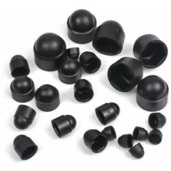 Cache Boulons Capuchon à Vis, Ecrou Protection Hexagonal, Plastique Boulons Capuchon, Écrou De Boulon à Dôme Noir Avec Boîte De Rangement(145PCS) -Fischer Boutique 97447220 4