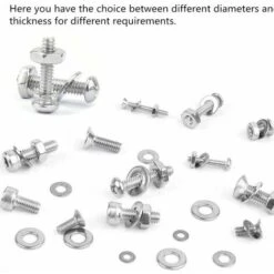 Rondelles Plates En 304 Acier Inoxydable Assortiment, Rondelles Metal, Joint Vidange, Rondelles Gonds De Porte, Rondelles Assortiment De Lave-mains (M2 M2.5 M3 M4 M5 M6 M8 M10)(360pcs) -Fischer Boutique 97447956 3