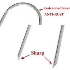 Flèches De Vent De Trampoline Ancres De Sol De Sécurité À Extrémités Pointues De Type U Robustes En Acier Galvanisé Pour Tentes De Camping -Fischer Boutique 97554050 4