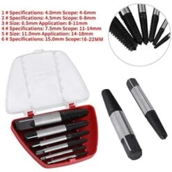 Extracteur De Vis,Extracteurs De Vis Coffret De 5pcs Endommagées Vis D'extraction De Boulons En Acier Au Chrome Vanadium,Jeu D'Extracteurs De Goujons 10 Extracteur De Vis,Extracteurs De Vis Coffret De 5pcs Endommagées Vis D'extraction De Boulons En Acier Au Chrome Vanadium,Jeu D'Extracteurs De Goujons -Fischer Boutique 97848829 4