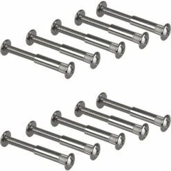 Vis De Raccordement Meubles M6 Épaisseur Du Bois 32-42 Mm 10 Pièces - Vis De Raccordement Acier Nickelé Connecteur D'armoire Phillips PZ2 Et Lame Plate Vis De Connecteur De Meubles